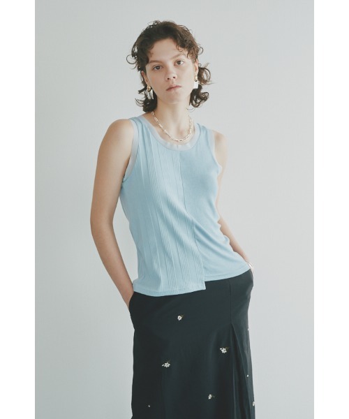 Muel Chic(ミュエルシック)の「Ease tank top イーズタンクトップ(タンクトップ・レディース・ブラック/スカイブルー/ピンク/ホワイト・FREE)」の13枚目の写真