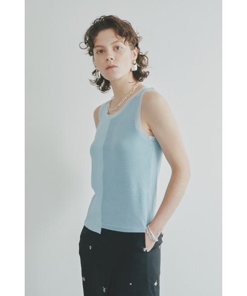 Muel Chic(ミュエルシック)の「Ease tank top イーズタンクトップ(タンクトップ・レディース・ブラック/スカイブルー/ピンク/ホワイト・FREE)」の15枚目の写真