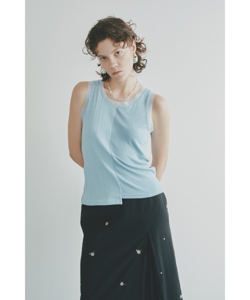 Muel Chic(ミュエルシック)の「Ease tank top イーズタンクトップ(タンクトップ・レディース・ブラック/スカイブルー/ピンク/ホワイト・FREE)」の16枚目の写真