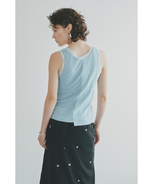 Muel Chic(ミュエルシック)の「Ease tank top イーズタンクトップ(タンクトップ・レディース・ブラック/スカイブルー/ピンク/ホワイト・FREE)」の14枚目の写真