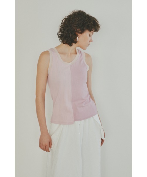 Muel Chic(ミュエルシック)の「Ease tank top イーズタンクトップ(タンクトップ・レディース・ブラック/スカイブルー/ピンク/ホワイト・FREE)」の7枚目の写真