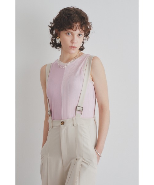 Muel Chic(ミュエルシック)の「Ease tank top イーズタンクトップ(タンクトップ・レディース・ブラック/スカイブルー/ピンク/ホワイト・FREE)」の9枚目の写真