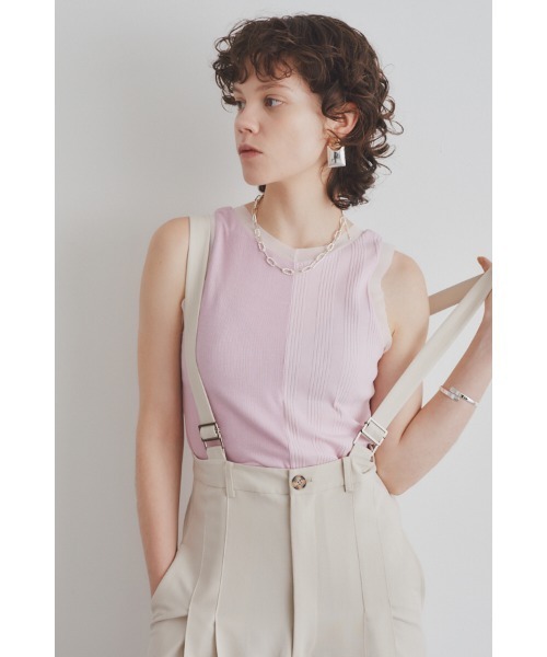 Muel Chic(ミュエルシック)の「Ease tank top イーズタンクトップ(タンクトップ・レディース・ブラック/スカイブルー/ピンク/ホワイト・FREE)」の10枚目の写真