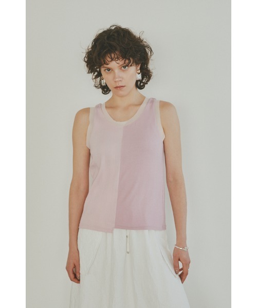 Muel Chic(ミュエルシック)の「Ease tank top イーズタンクトップ(タンクトップ・レディース・ブラック/スカイブルー/ピンク/ホワイト・FREE)」の6枚目の写真