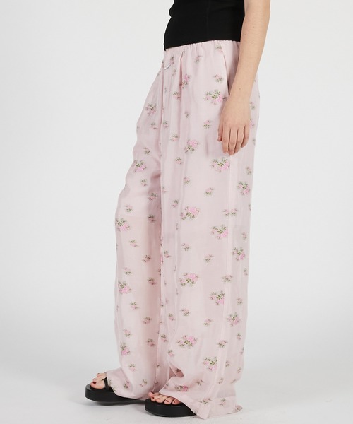 PRANK PROJECT(プランクプロジェクト)の「【Pre-Order】フラワージャガードラウンジパンツ / Flower Jacquard Lounge Pants(その他パンツ・レディース・ピンク/チャコールグレー・36/38)」の11枚目の写真