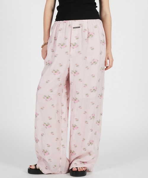 PRANK PROJECT(プランクプロジェクト)の「【Pre-Order】フラワージャガードラウンジパンツ / Flower Jacquard Lounge Pants(その他パンツ・レディース・ピンク/チャコールグレー・36/38)」の10枚目の写真