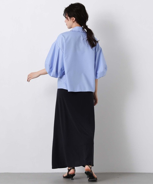 margaux（マルゴー）の「フリル襟バルーンスリーブブラウス（シャツ/ブラウス・レディース・オフホワイト/サックスブルー・FREE）」の14枚目の写真