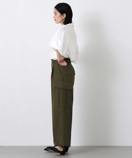margaux（マルゴー）の「フリル襟バルーンスリーブブラウス（シャツ/ブラウス・レディース・オフホワイト/サックスブルー・FREE）」の4枚目の写真