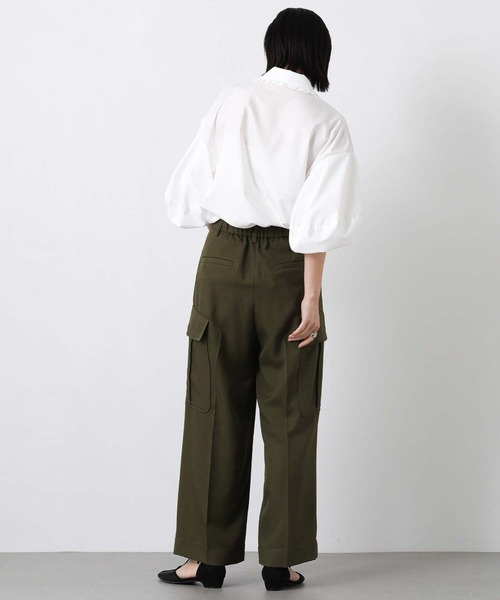 margaux（マルゴー）の「フリル襟バルーンスリーブブラウス（シャツ/ブラウス・レディース・オフホワイト/サックスブルー・FREE）」の5枚目の写真
