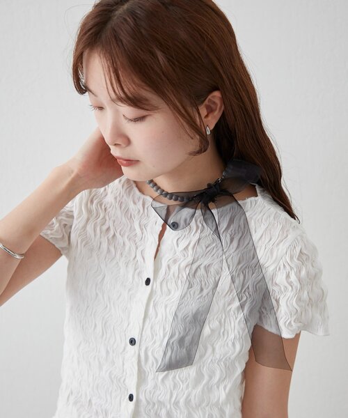 mystic（ミスティック）の「Lara オーガンジーリボンネックレス（ネックレス・レディース・ホワイト/グレー・ONE SIZE）」の15枚目の写真
