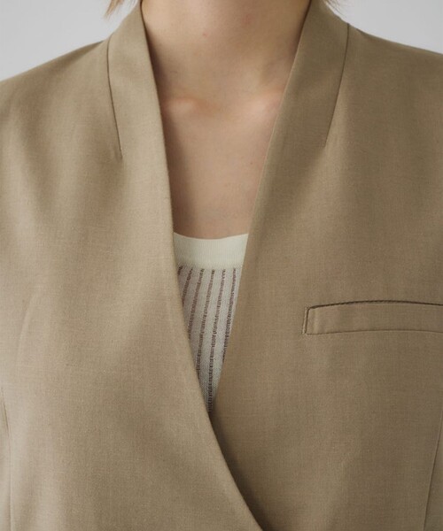 STUDIOUS(ステュディオス)の「【RIM.ARK/リムアーク】Twist sleeve light JK/ツイストスリーブライトジャケット(テーラードジャケット・レディース・ブラック/ベージュ・38/36)」の10枚目の写真