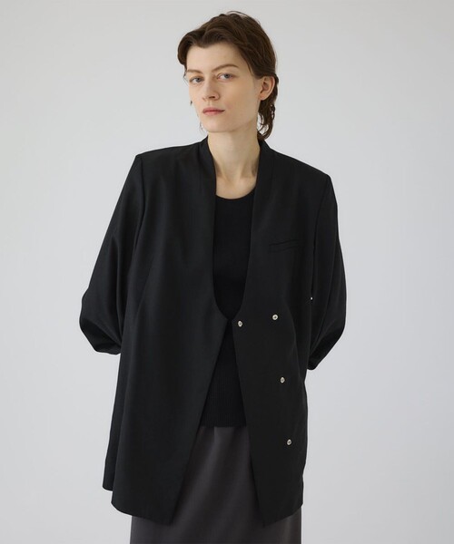 STUDIOUS(ステュディオス)の「【RIM.ARK/リムアーク】Twist sleeve light JK/ツイストスリーブライトジャケット(テーラードジャケット・レディース・ブラック/ベージュ・38/36)」の18枚目の写真