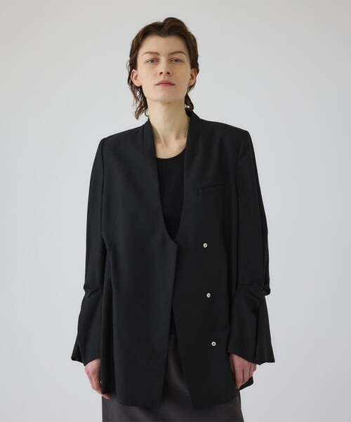 STUDIOUS(ステュディオス)の「【RIM.ARK/リムアーク】Twist sleeve light JK/ツイストスリーブライトジャケット(テーラードジャケット・レディース・ブラック/ベージュ・38/36)」の19枚目の写真