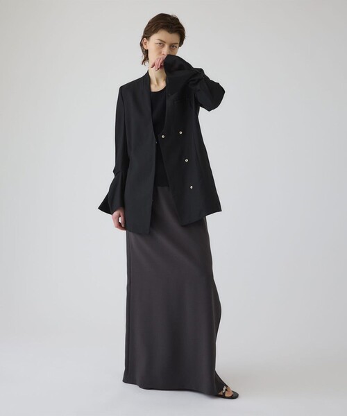 STUDIOUS(ステュディオス)の「【RIM.ARK/リムアーク】Twist sleeve light JK/ツイストスリーブライトジャケット(テーラードジャケット・レディース・ブラック/ベージュ・38/36)」の21枚目の写真