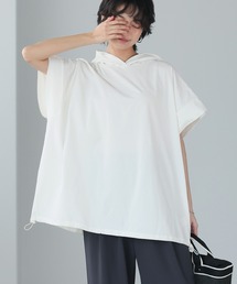 【素早く乾いてさらっと快適!UVカット(UPF50+)&速乾&接触冷感&洗濯OK】DRYタッチゆったり半袖パーカー