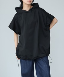 【素早く乾いてさらっと快適!UVカット(UPF50+)&速乾&接触冷感&洗濯OK】DRYタッチゆったり半袖パーカー