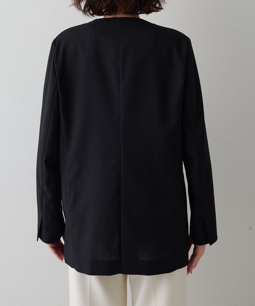 専用【極美品】ウィムガゼット 25SS ジュートライクノーカラージャケット F黒 Whim Gazette - ウィムガゼット ジュートライクノーカラージャケット