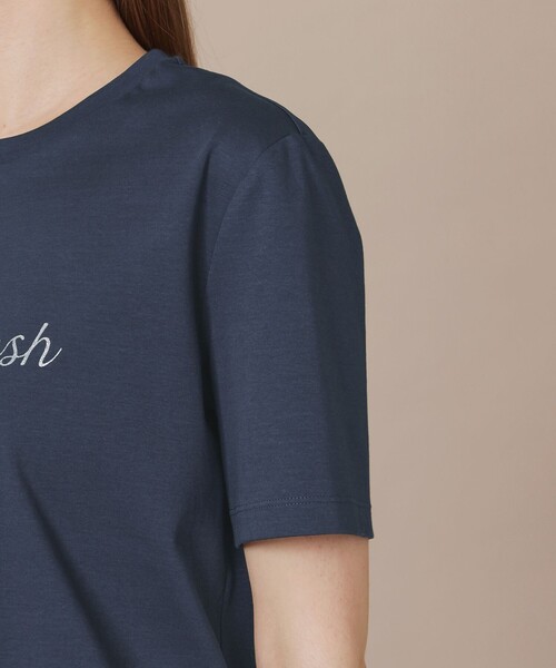 MACKINTOSH LONDON（マッキントッシュ ロンドン）の「【WEB・一部店舗限定】シグネチャーグリッターTシャツ（Tシャツ/カットソー・レディース・ネイビー/オフホワイト・40/38）」の8枚目の写真