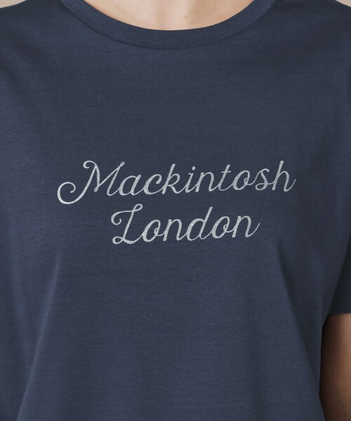 MACKINTOSH LONDON（マッキントッシュ ロンドン）の「【WEB・一部店舗限定】シグネチャーグリッターTシャツ（Tシャツ/カットソー・レディース・ネイビー/オフホワイト・40/38）」の9枚目の写真