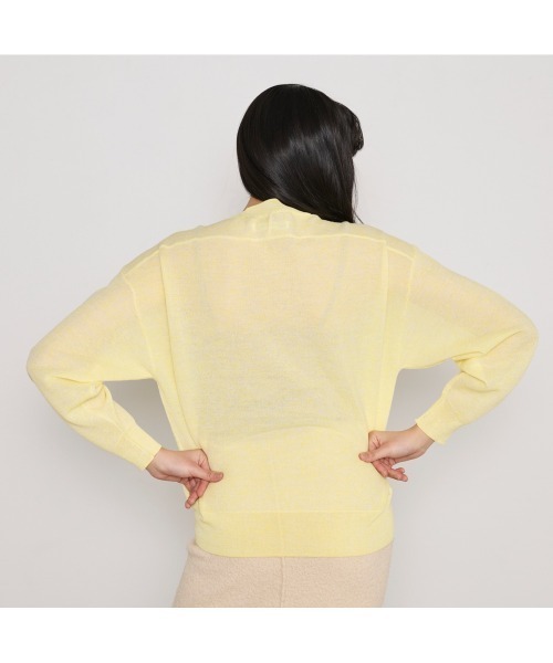 COMMON+HAUS(コモンハウス)の「麻混シアークルーネックニット(ニット/セーター・レディース・イエロー/ライラック/トップグレー・FREE)」の13枚目の写真