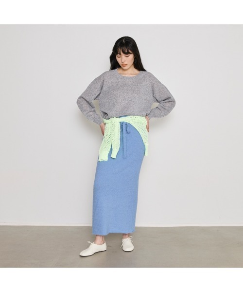 COMMON+HAUS(コモンハウス)の「麻混シアークルーネックニット(ニット/セーター・レディース・イエロー/ライラック/トップグレー・FREE)」の9枚目の写真