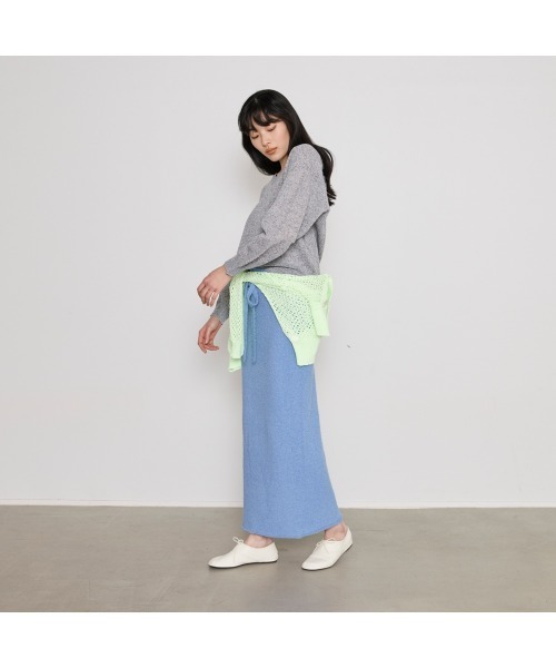 COMMON+HAUS(コモンハウス)の「麻混シアークルーネックニット(ニット/セーター・レディース・イエロー/ライラック/トップグレー・FREE)」の10枚目の写真