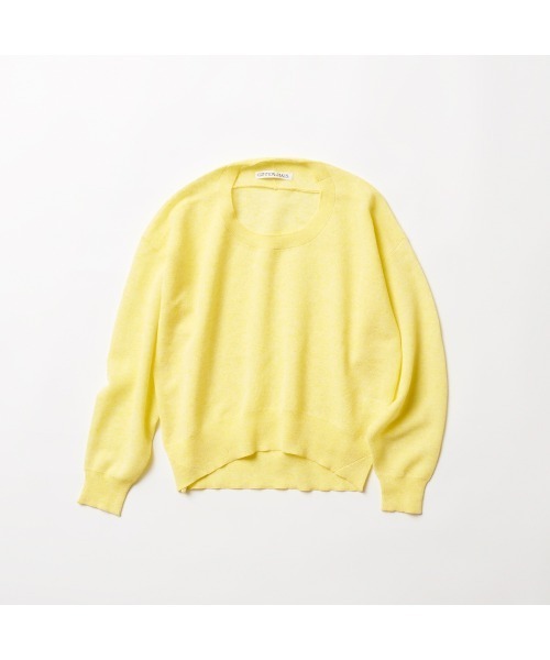 COMMON+HAUS(コモンハウス)の「麻混シアークルーネックニット(ニット/セーター・レディース・イエロー/ライラック/トップグレー・FREE)」の17枚目の写真