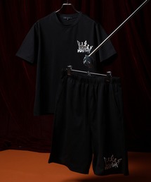 JUNGLE STORM CROWNワッペン半袖Tシャツ/CROWNワッペンショーツ 2点セット セットアップ