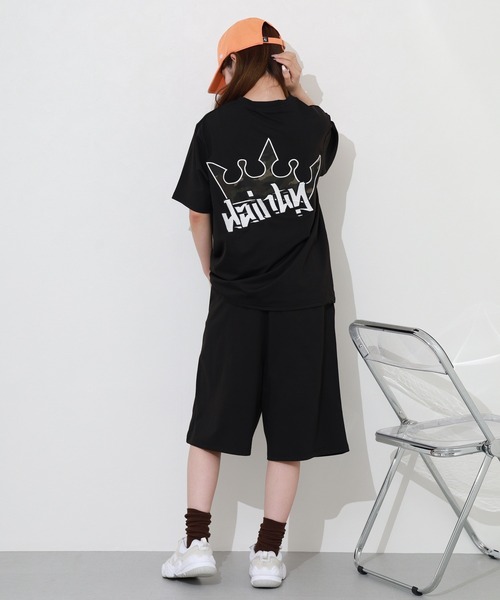 Jungle Storm(ジャングルストーム)の「JUNGLE STORM CROWNワッペン半袖Tシャツ/CROWNワッペンショーツ 2点セット セットアップ(Tシャツ/カットソー・メンズ・アイボリー/ブラック/ピンク・L/M)」の13枚目の写真