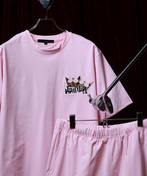Jungle Storm(ジャングルストーム)の「JUNGLE STORM CROWNワッペン半袖Tシャツ/CROWNワッペンショーツ 2点セット セットアップ(Tシャツ/カットソー・メンズ・アイボリー/ブラック/ピンク・L/M)」の20枚目の写真