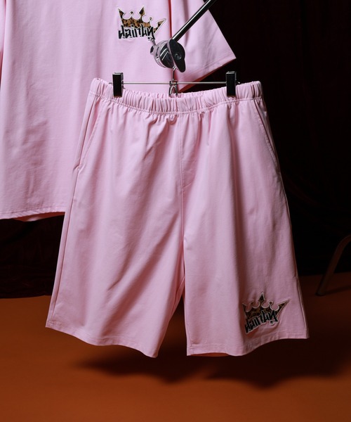 Jungle Storm(ジャングルストーム)の「JUNGLE STORM CROWNワッペン半袖Tシャツ/CROWNワッペンショーツ 2点セット セットアップ(Tシャツ/カットソー・メンズ・アイボリー/ブラック/ピンク・L/M)」の22枚目の写真