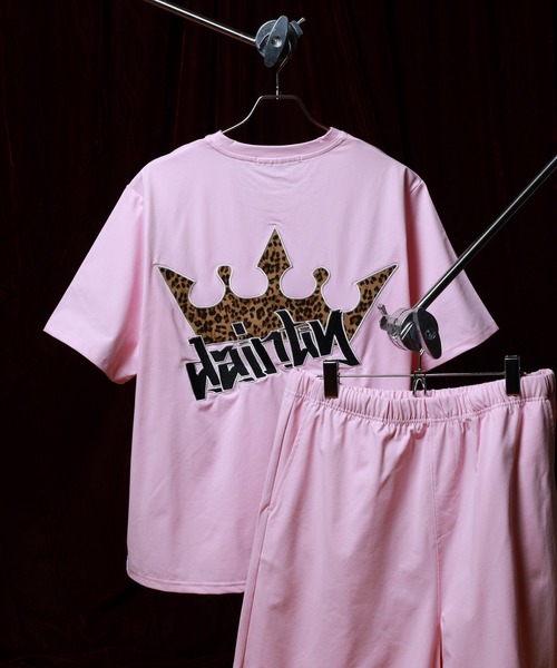Jungle Storm(ジャングルストーム)の「JUNGLE STORM CROWNワッペン半袖Tシャツ/CROWNワッペンショーツ 2点セット セットアップ(Tシャツ/カットソー・メンズ・アイボリー/ブラック/ピンク・L/M)」の21枚目の写真