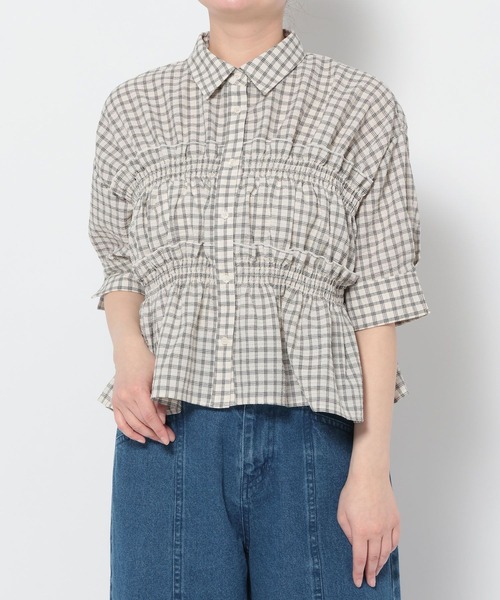 LAKOLE(ラコレ)の「チェックフリルシャツ半袖 / 689400(シャツ/ブラウス・レディース・ブルー/アイボリー/ブラック・FREE)」の16枚目の写真