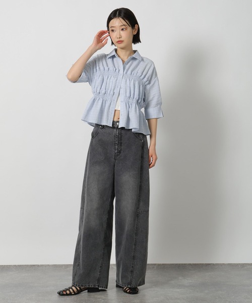 LAKOLE(ラコレ)の「チェックフリルシャツ半袖 / 689400(シャツ/ブラウス・レディース・ブルー/アイボリー/ブラック・FREE)」の15枚目の写真