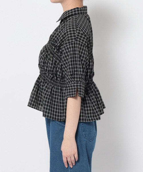LAKOLE(ラコレ)の「チェックフリルシャツ半袖 / 689400(シャツ/ブラウス・レディース・ブルー/アイボリー/ブラック・FREE)」の12枚目の写真