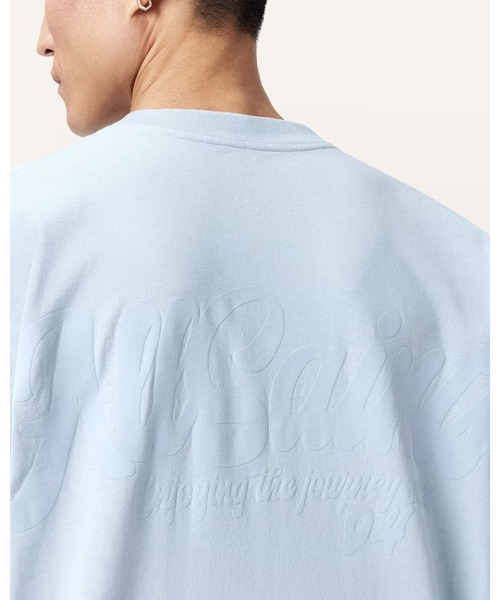 ALLSAINTS（オールセインツ）の「ODYSSEY OVERSIZED SHORT SLEEVE CREW T-SHIRT | ODYSSEY オーバーサイズ 半袖 クルー Tシャツ（Tシャツ/カットソー・メンズ・ブルー系その他・XS/S/M/L/XL）」の2枚目の写真