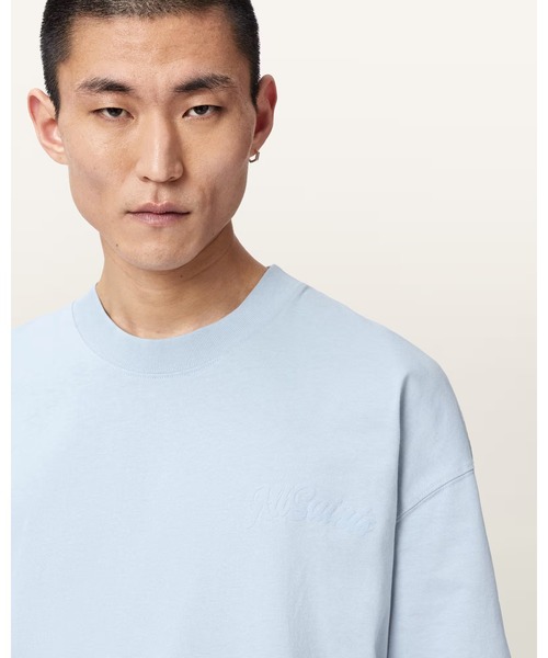 ALLSAINTS（オールセインツ）の「ODYSSEY OVERSIZED SHORT SLEEVE CREW T-SHIRT | ODYSSEY オーバーサイズ 半袖 クルー Tシャツ（Tシャツ/カットソー・メンズ・ブルー系その他・XS/S/M/L/XL）」の4枚目の写真