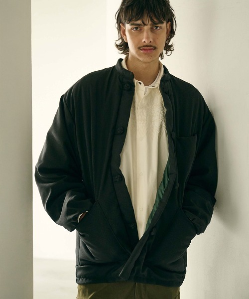 Kelen（ケレン）の「mj11590-RICHTER by NANGA(R) CHINA BUTTON DOWN JACKET チャイナダウンジャケット(KLM26FJK1115)（ダウンジャケット/コート・メンズ・ブラウン/ブラック・42/40/38）」の3枚目の写真