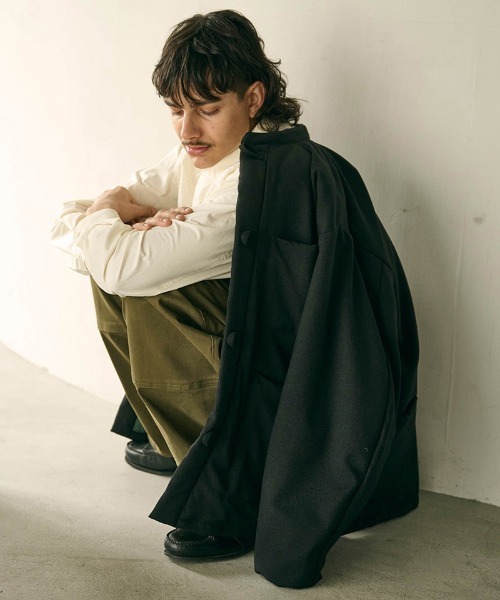 Kelen（ケレン）の「mj11590-RICHTER by NANGA(R) CHINA BUTTON DOWN JACKET チャイナダウンジャケット(KLM26FJK1115)（ダウンジャケット/コート・メンズ・ブラウン/ブラック・42/40/38）」の7枚目の写真