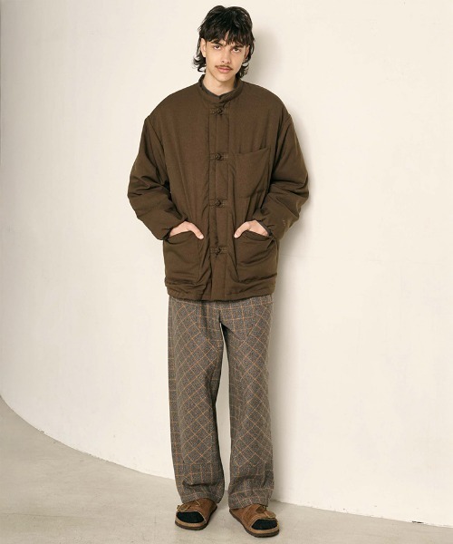 Kelen（ケレン）の「mj11590-RICHTER by NANGA(R) CHINA BUTTON DOWN JACKET チャイナダウンジャケット(KLM26FJK1115)（ダウンジャケット/コート・メンズ・ブラウン/ブラック・42/40/38）」の8枚目の写真