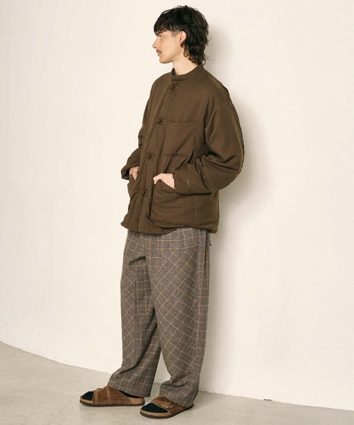 Kelen（ケレン）の「mj11590-RICHTER by NANGA(R) CHINA BUTTON DOWN JACKET チャイナダウンジャケット(KLM26FJK1115)（ダウンジャケット/コート・メンズ・ブラウン/ブラック・42/40/38）」の9枚目の写真
