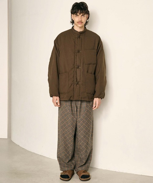Kelen（ケレン）の「mj11590-RICHTER by NANGA(R) CHINA BUTTON DOWN JACKET チャイナダウンジャケット(KLM26FJK1115)（ダウンジャケット/コート・メンズ・ブラウン/ブラック・42/40/38）」の11枚目の写真