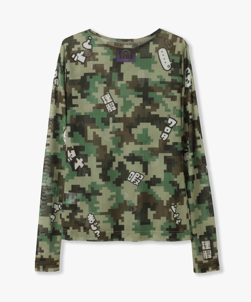 anna sui nyc(アナ スイ エヌ ワイ シー)の「TERA つぶやきCAMOメッシュトップス(Tシャツ/カットソー・レディース・カーキ・FREE)」の13枚目の写真