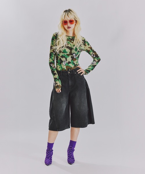 anna sui nyc(アナ スイ エヌ ワイ シー)の「TERA つぶやきCAMOメッシュトップス(Tシャツ/カットソー・レディース・カーキ・FREE)」の20枚目の写真