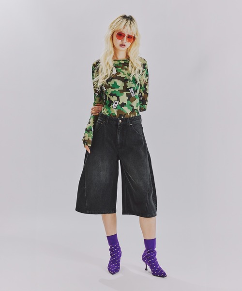 anna sui nyc(アナ スイ エヌ ワイ シー)の「TERA つぶやきCAMOメッシュトップス(Tシャツ/カットソー・レディース・カーキ・FREE)」の19枚目の写真