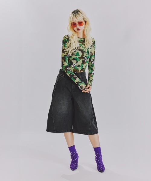 anna sui nyc(アナ スイ エヌ ワイ シー)の「TERA つぶやきCAMOメッシュトップス(Tシャツ/カットソー・レディース・カーキ・FREE)」の18枚目の写真