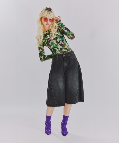 anna sui nyc(アナ スイ エヌ ワイ シー)の「TERA つぶやきCAMOメッシュトップス(Tシャツ/カットソー・レディース・カーキ・FREE)」の17枚目の写真