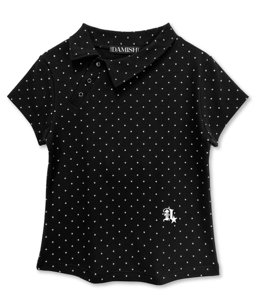 DAMISH(ダミシュ)の「スタードットアシンメトリーカラーTシャツ_ブラック(Tシャツ/カットソー・レディース・ブラック・OS)」の1枚目の写真