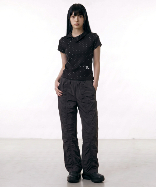 DAMISH(ダミシュ)の「スタードットアシンメトリーカラーTシャツ_ブラック(Tシャツ/カットソー・レディース・ブラック・OS)」の4枚目の写真