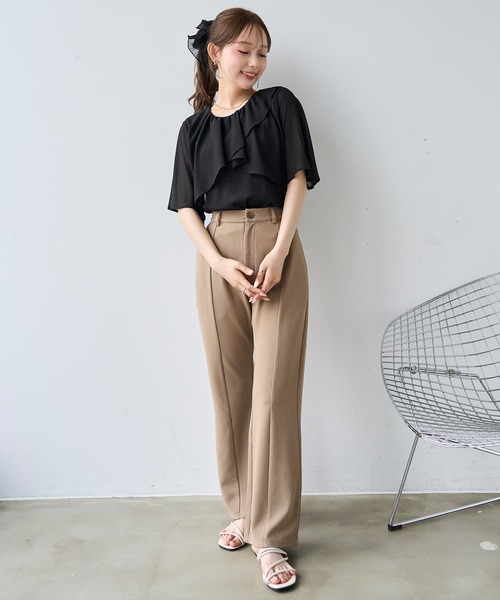 mil(ミル)の「ケープ風 フレアスリーブトップス【587209】(Tシャツ/カットソー・レディース・ブラック/オフホワイト/チャコールグレー・XS/S)」の22枚目の写真